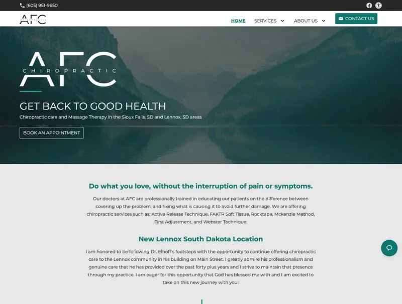 Chiropractor website design