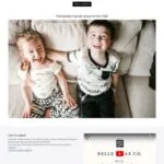 Home page of photographers website