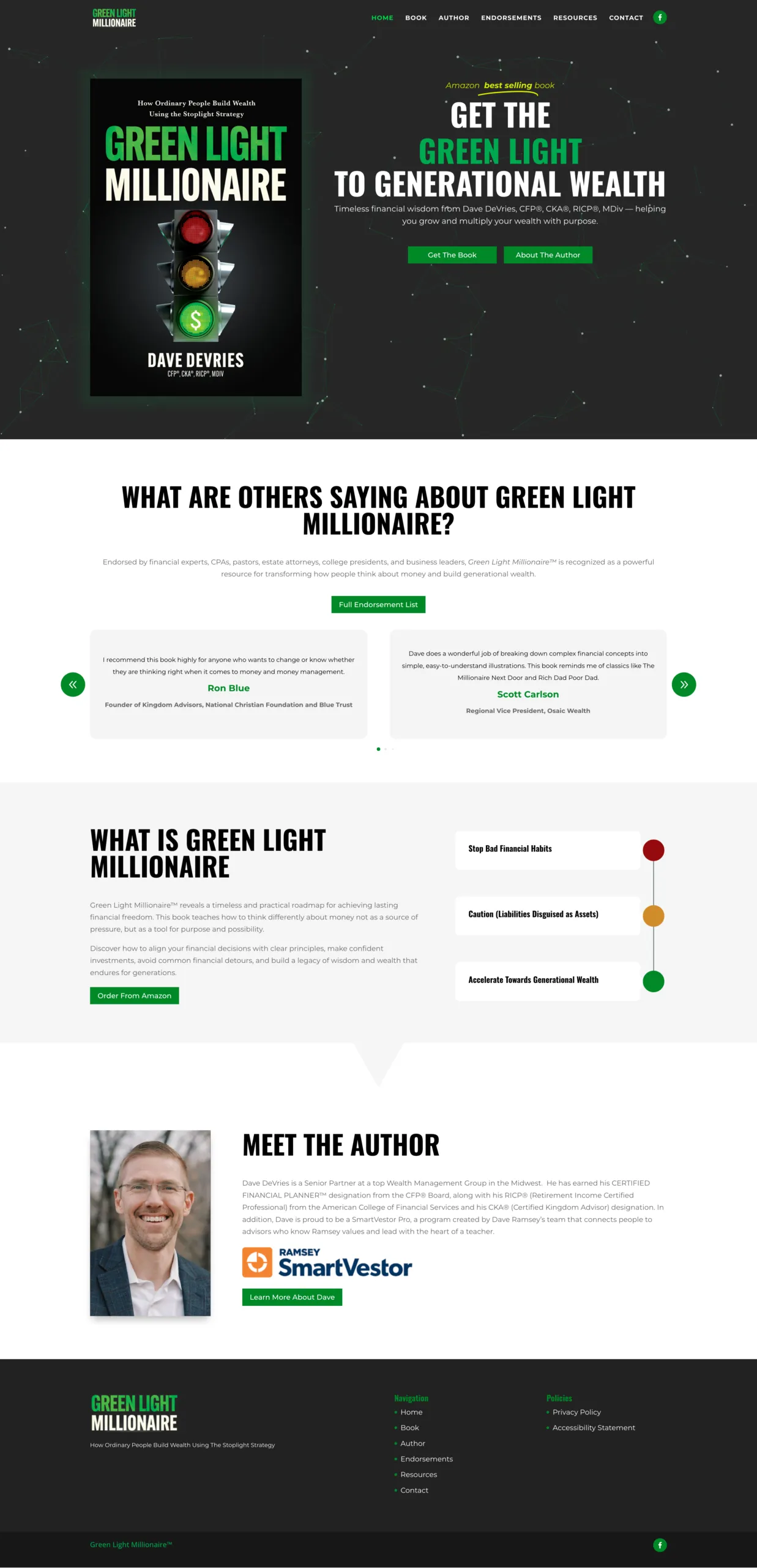 Author website home page