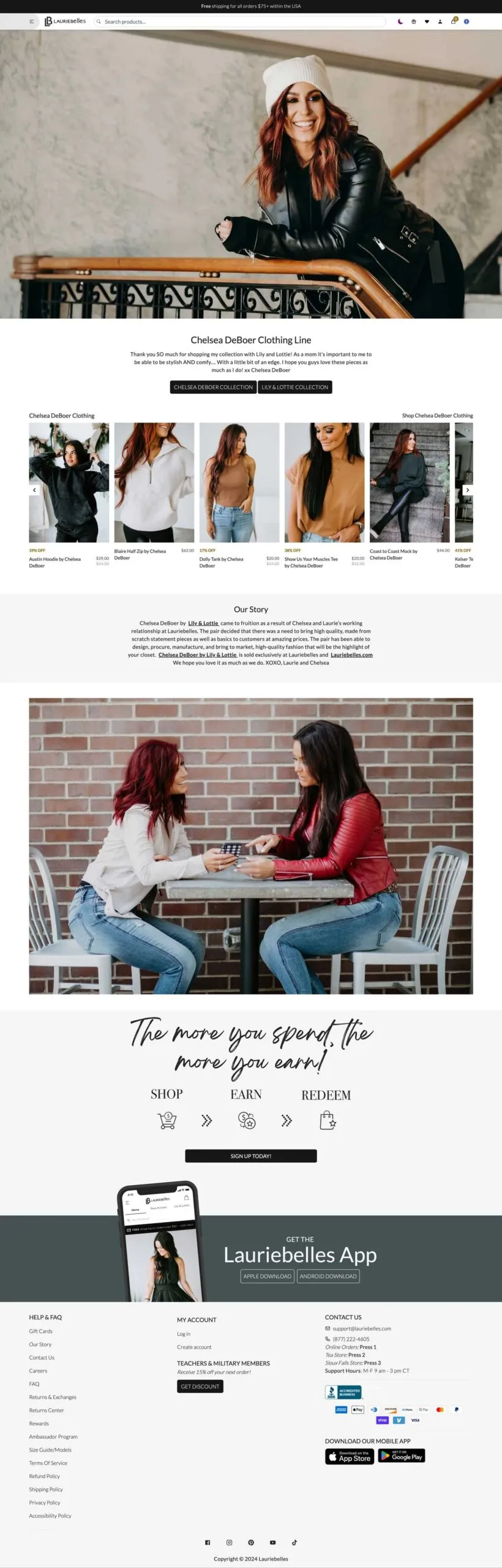 Shopify Plus website influencer page