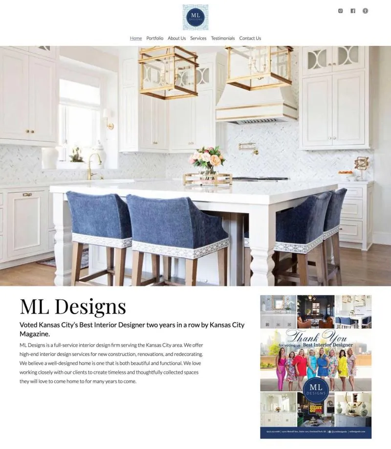 Interior Design website design