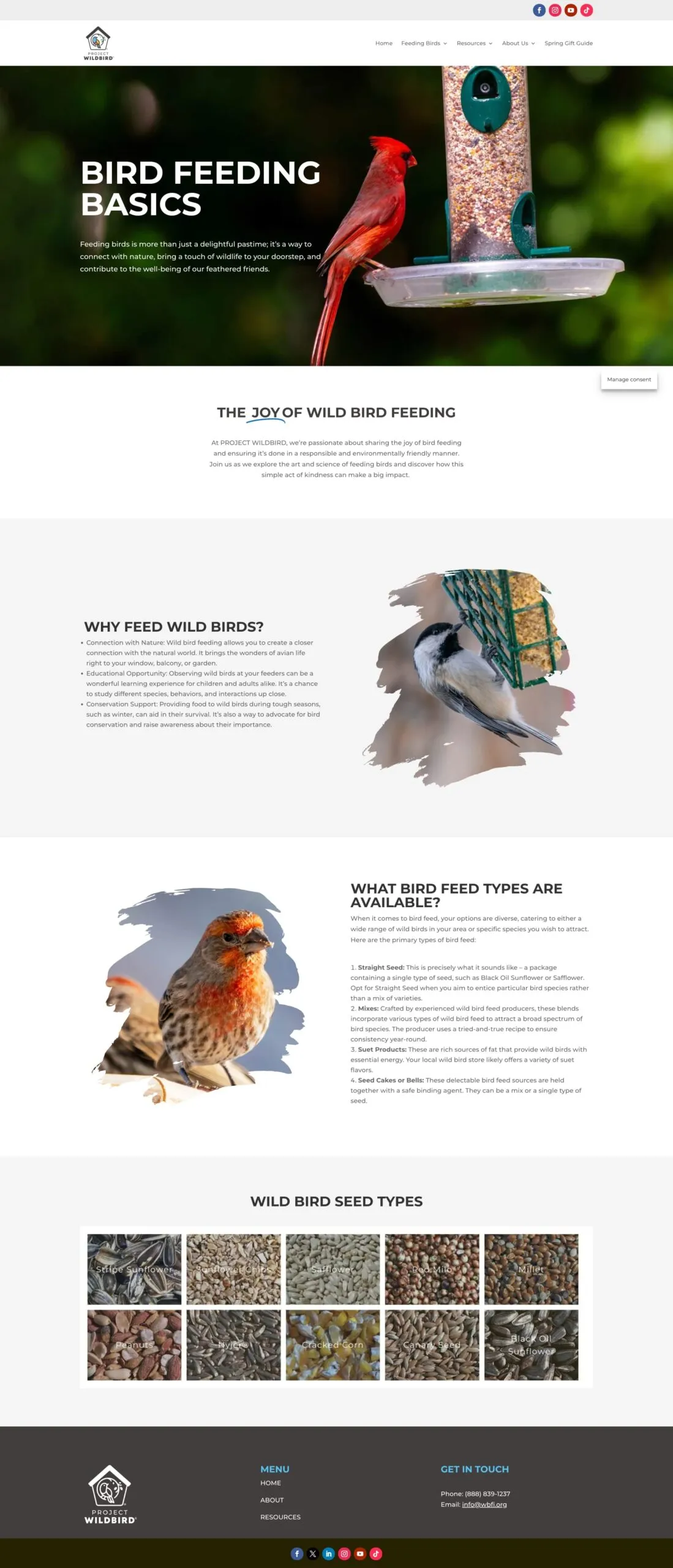 Project Wildbird internal page