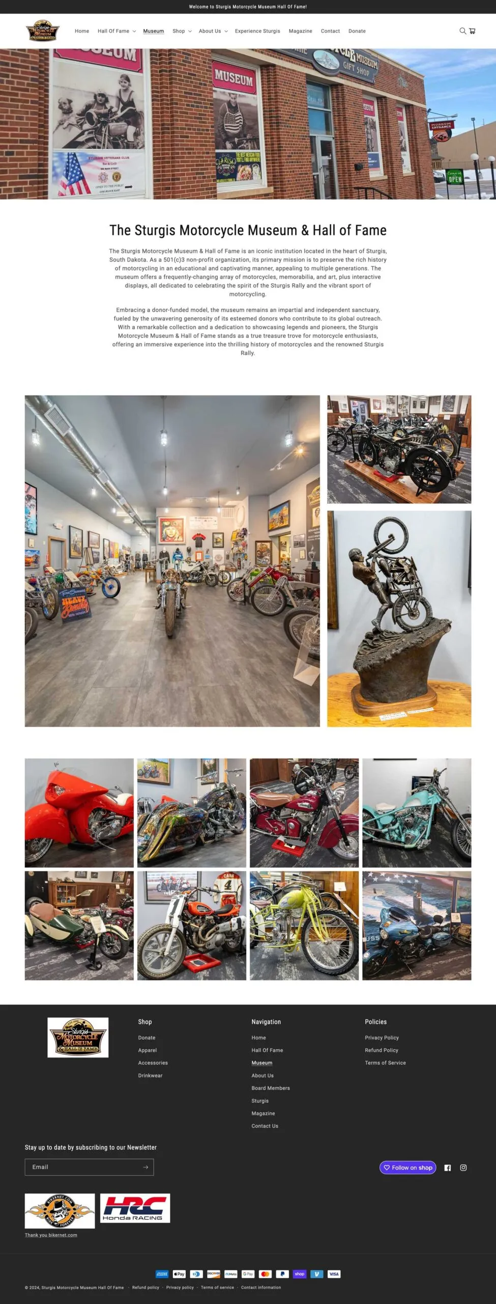 Sturgis Motorcycle Hall of Fame museum page