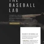 Indoor baseball training facility website